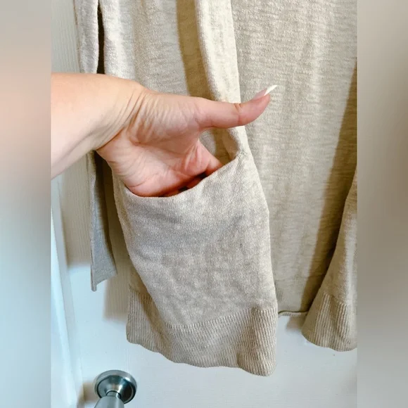 Madewell XS Summer Ryder cardigan slouchy sweater long sleeve cream beige cotton - Picture 3 of 10